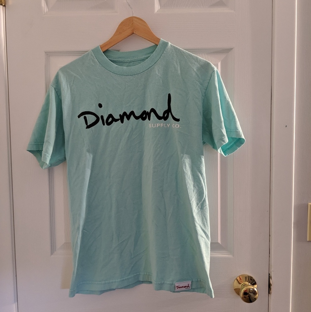 Teal diamond tee